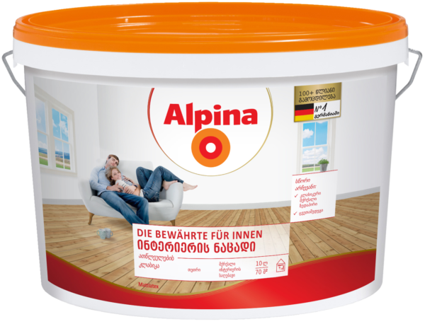 Caparol Alpina Die Bewährte für Innen – klassik mat daxili boya — Alpina daxili boyalar