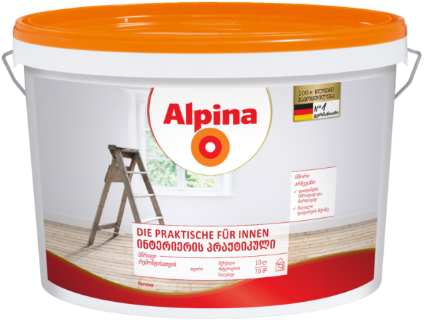 Caparol Alpina Die Praktische für Innen – sürətli təmir üçün daxili boya — Alpina daxili boyalar
