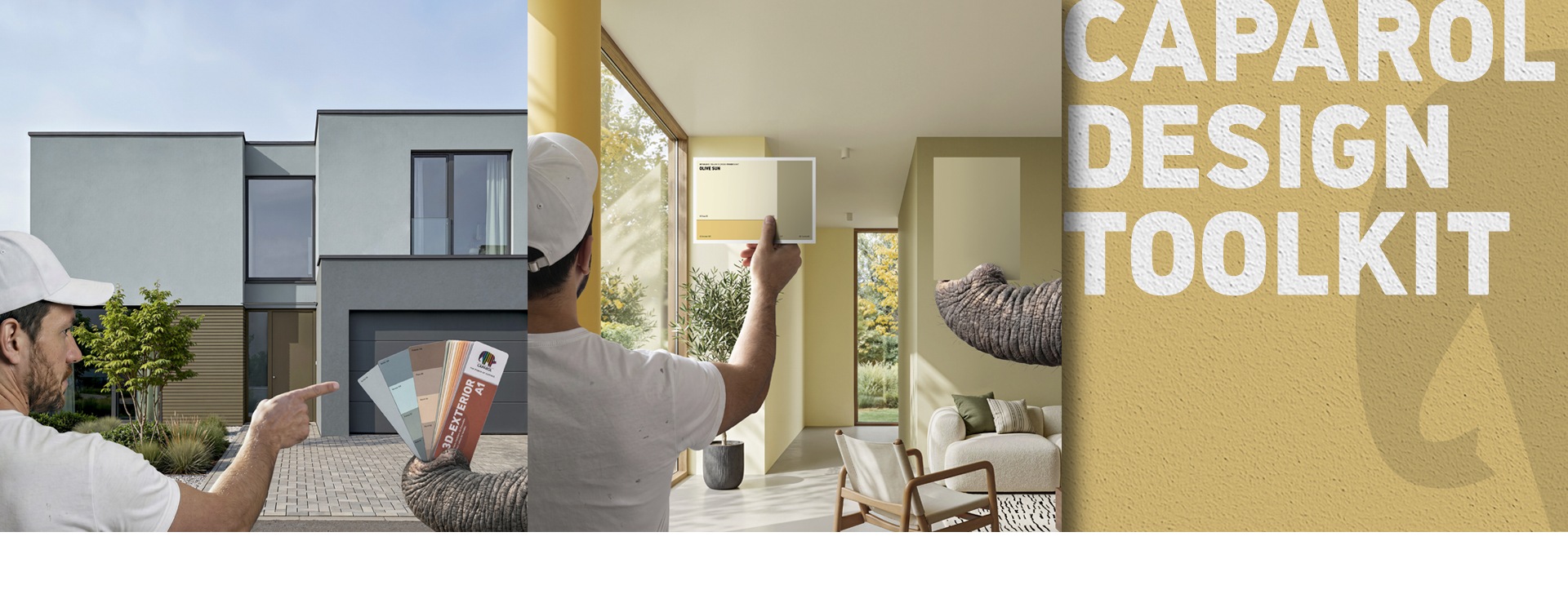 Caparol Design Toolkit — 3D-EXTERIOR A1 və 3D-INTERIOR rəng nümunələri