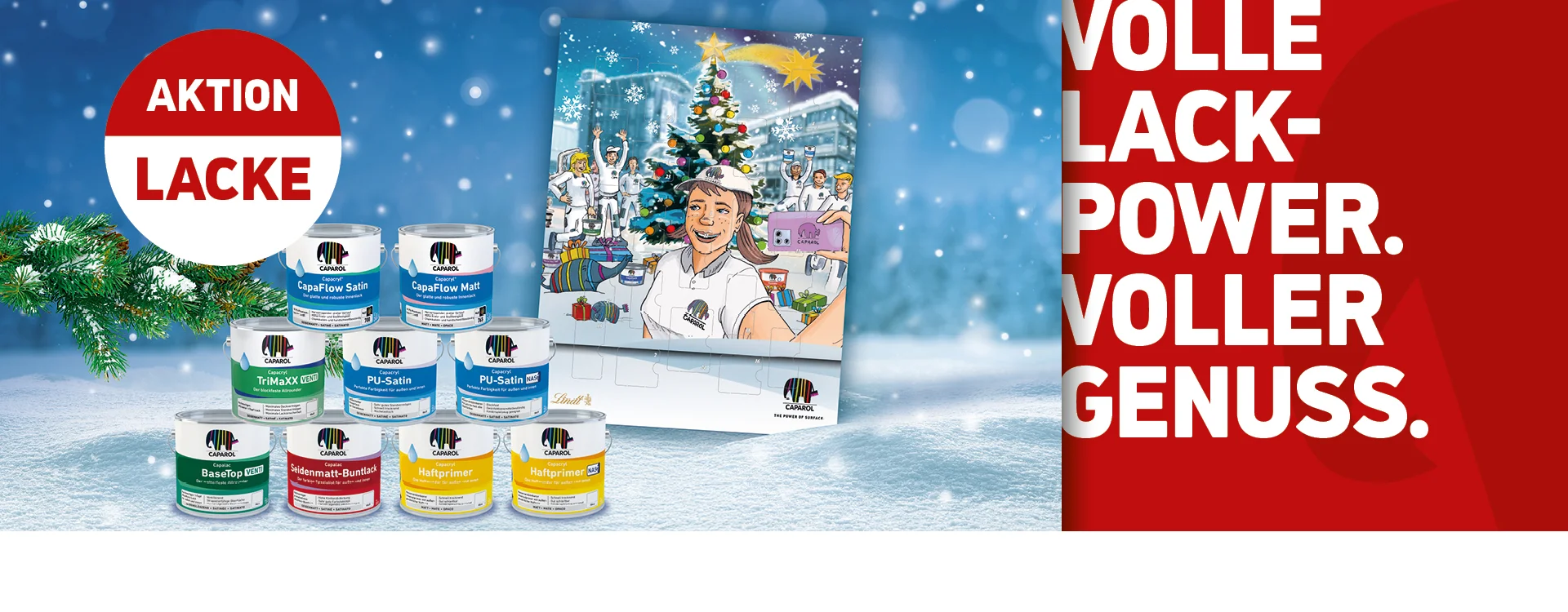 Caparol peşəkar lakları və Lindt Advent təqvimi kampaniyası