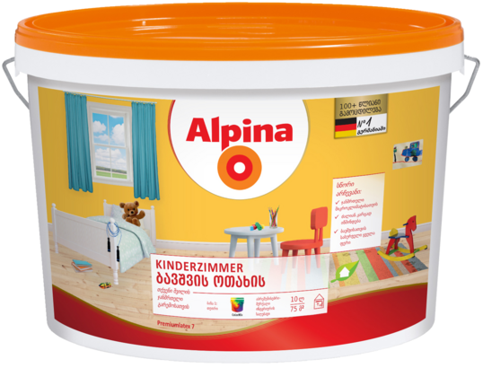 Caparol Alpina Kinderzimmer – uşaq otağı üçün boya — Alpina daxili boyalar