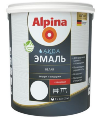 Caparol Alpina su əsaslı ağ emal – akril emal — Alpina emallar